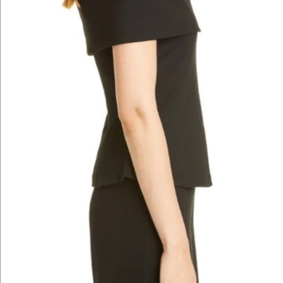ROSETTA GETTY Top Women’s XL Banded Off Shoulder Minimal Black Body Con New $620 - Picture 4 of 11